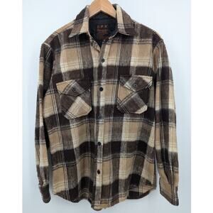 Vintage Alexander's CPO Wool Flannel Casual Button Down Shirt Size Medium M